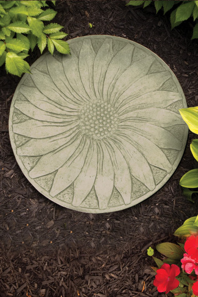 Sunflower Stepping Stone Optional Wall Display Cement Accent Art